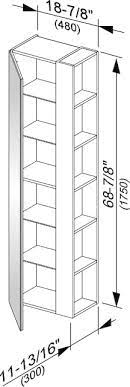 Keuco Plan Tall Cabinet with Open Shelving Plan drawing