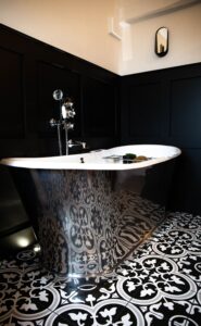 justin and nicola stainless steel bath 1