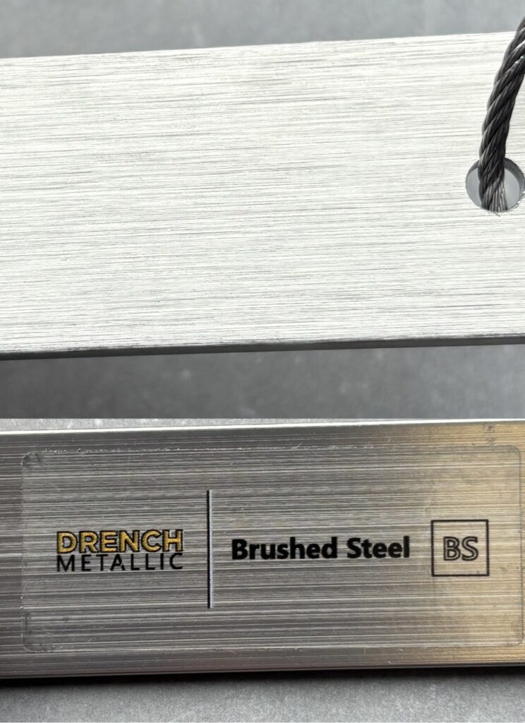 Drench Deco Reduced Height Panel (for dwarf wall) - Brushed Stainless Steel