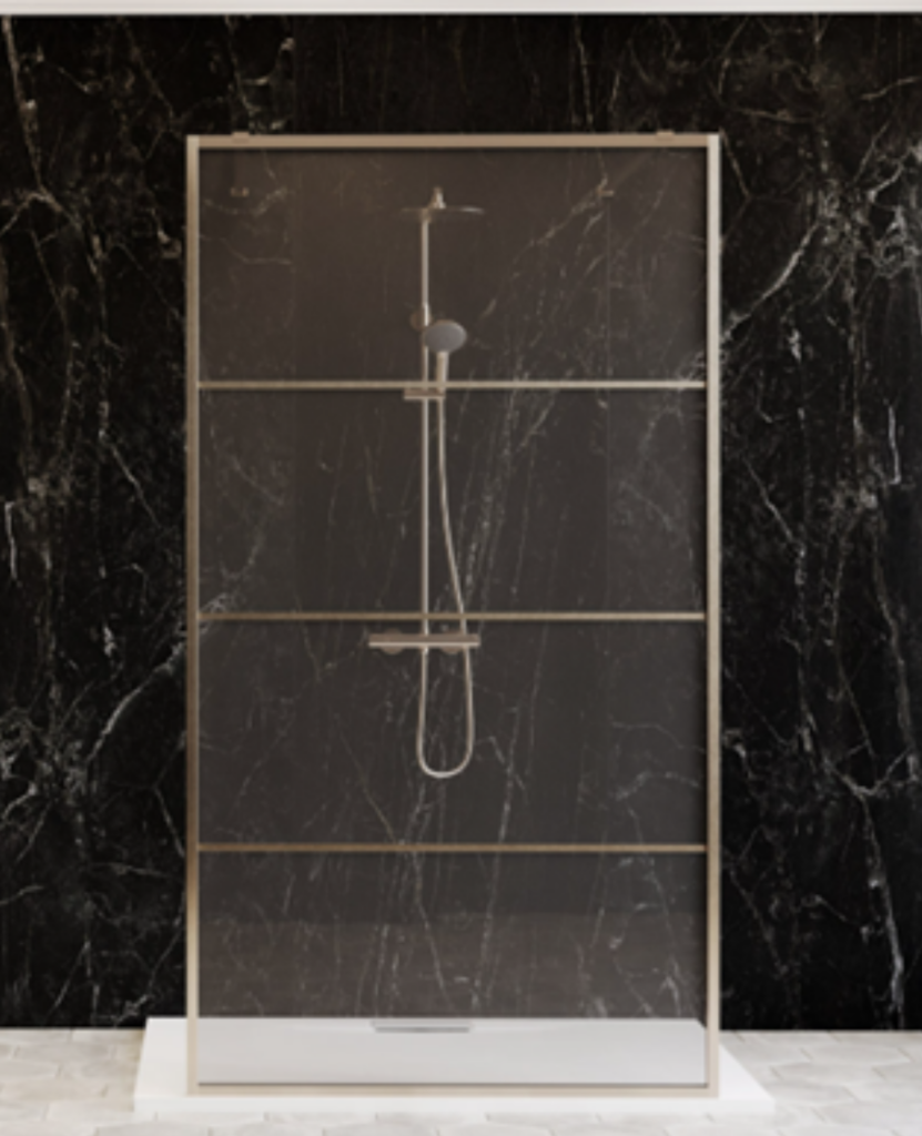 Drench Deco Reduced Height Panel (for dwarf wall) - Brushed Stainless Steel