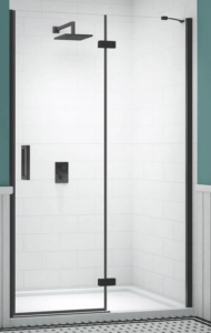 Merlyn Ionic 1000mm Hinge Door & Inline Panel - Black