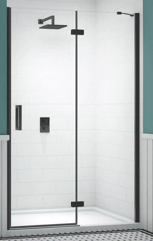 Merlyn Ionic 1000mm Hinge Door & Inline Panel - Black